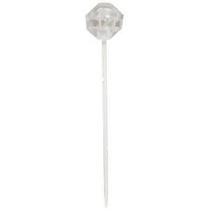 Club Pack of 192 Diamond shaped Clear Plastic Food Drink or Decoration Party Picks - All