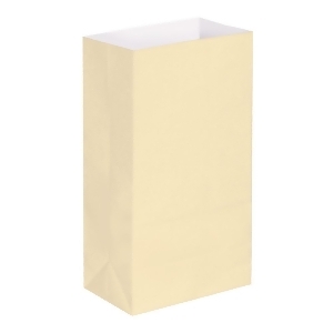 Pack of 100 Traditional Light Tan Cream Decorative Luminaria Bags 11 - All