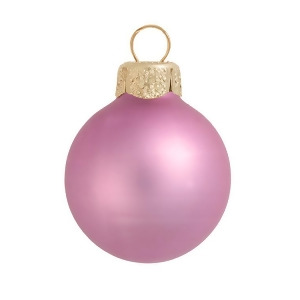 8Ct Matte Rosewood Pink Glass Ball Christmas Ornaments 3.25 80mm - All