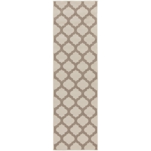 2.25' x 7.75' Moroccan Gateway Taupe Brown and Beige Area Throw Rug Runner - All