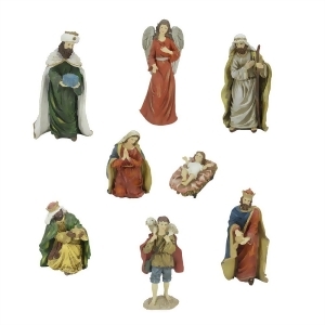 8-Piece Jewel Tone Inspirational Religious Christmas Nativity Figure Set 12.25 - All