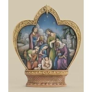 10 Joseph's Studio Gold Crown with Religious Nativity Scene Table Top Decoration - All