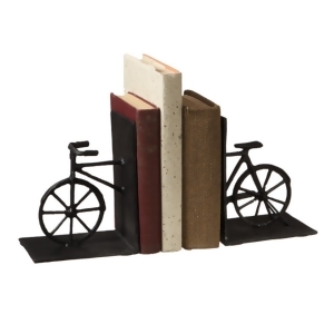 Pack of 4 Vintage Chic Black Sculpted Metal Old-Fashioned Bicycle Bookends - All