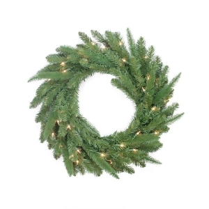 24 Pre-Lit Pe/pvc Mixed Pine Artificial Christmas Wreath Clear Lights - All