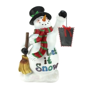 18 Festive Snowman Holding Broom and Blackboard Christmas Countdown Figure - All