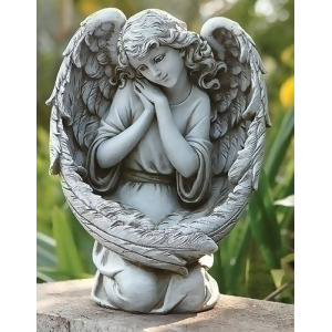 13.25 Joseph's Studio Angel with Bird Feeder Wings Outdoor Garden Statue - All