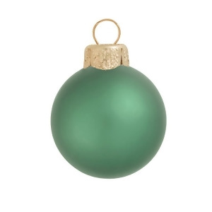 28Ct Matte Soft Green Glass Ball Christmas Ornaments 2 50mm - All