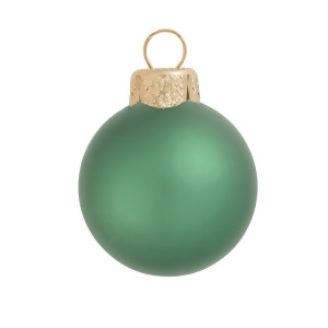 40Ct Matte Soft Green Glass Ball Christmas Ornaments 1.25 30mm - All