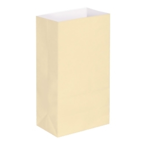 Pack of 100 Flame Resistant Traditional Off-White Cream Luminaria Bags 11 - All
