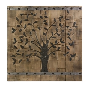 36 Contemporary Tree of Life Black and Brown Mango Wood Wall Art Decor Panel - All