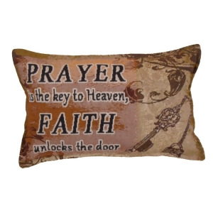 Set of 4 Religious Prayer is the Key Decorative Tapestry Throw Pillows 12 - All