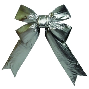 48 x 60 Silver Lame Indoor Commercial Christmas Bow - All