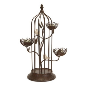 New Romance Bird Cage With Nests and Ceramic Birds Tea Light Holder 17 - All