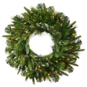 24 Pre-Lit Mixed Cashmere Pine Artificial Christmas Wreath Warm Clear Led Lights - All