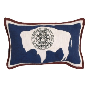 Set of 4 State Flag of Wyoming Rectangular Decorative Tapestry Throw Pillows 12 - All