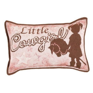 Set of 4 Country Western Little Cowgirl Decorative Tapestry Throw Pillows 12 - All