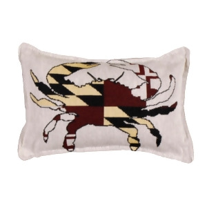 Set of 4 Maryland Crab State Flag Rectangular Decorative Tapestry Throw Pillows 12 - All