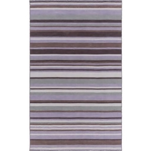 5' x 8' Bastinado Lilac and Heather Gray Reversible Wool Area Throw Rug - All