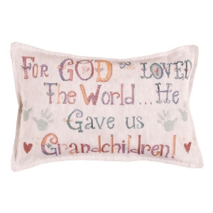 Set of 4 God Gave us Grandchildren Decorative Tapestry Throw Pillows 12 - All