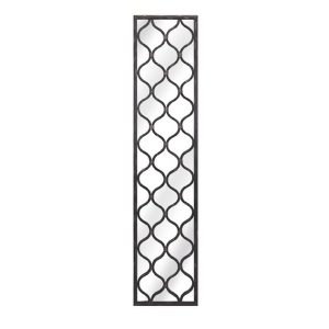 78.25 Traditional Style Geometric Trellis Patterned Slim Rectangular Wall Mirror - All