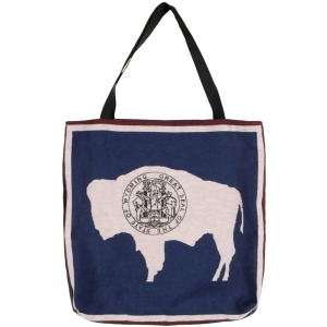 Set of 2 State Flag of Wyoming Decorative Tapestry Shopping Tote Bags 17 - All