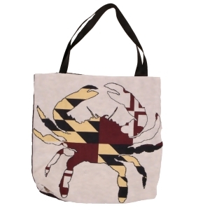 Set of 2 Crab Flag of Maryland Decorative Tapestry Shopping Tote Bags 17 - All