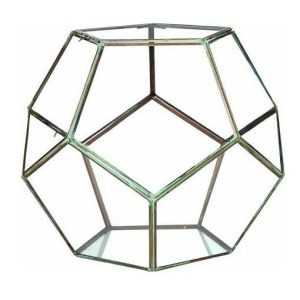 14 Contemporary Table Top Glass Geodesic Terrarium with Double Hinged Doors - All