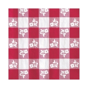 Club Pack of 216 Red Gingham Premium 2-Ply Disposable Lunch Napkins 6.5 - All