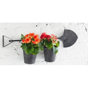26.75 French Countryside Garden Shovel Two-Pot Planters - All