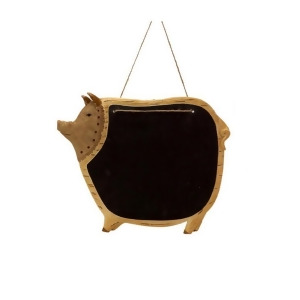Country Rustic Wood Grain Textured Hanging Pig with Chalkboard 11 - All