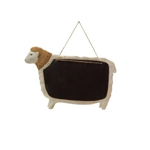 Country Rustic Cream and Beige Hanging Sheep with Chalkboard 14.5 - All