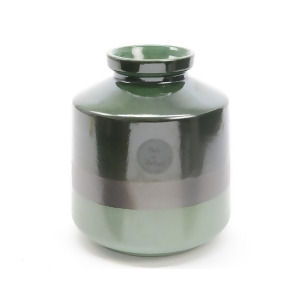 6.75 Botanic Beauty Two-Tone Green Colour Flow Earthenware Ceramic Vase - All