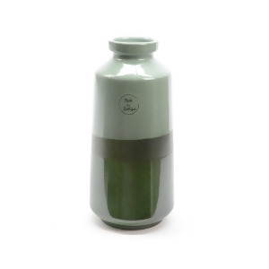 10 Botanic Beauty Two-Tone Green Colour Flow Earthenware Ceramic Vase - All