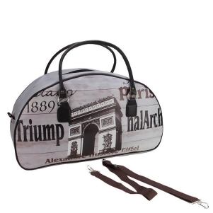 20 Vintage-Style Paris Arc de Triomphe French Theme Travel Bag with Handles and Shoulder Strap - All
