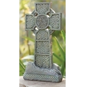 16.25 Irish Celtic Cross Religious Outdoor Garden Statue Decoration - All