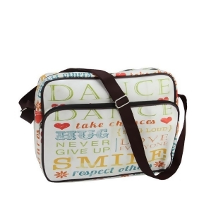 15 Decorative Inspirational Words Design Crossbody Bag/Purse with Strap - All
