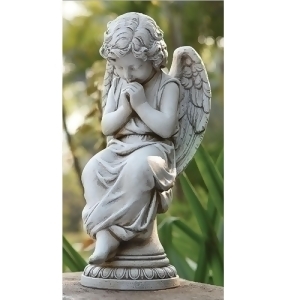 17 Joseph's Studio Praying Cherub Angel on Pedestal Outdoor Garden Statue - All