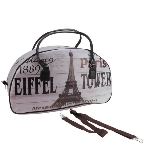 20 Vintage-Style Paris and Eiffel Tower French Theme Travel Bag with Handles and Shoulder Strap - All