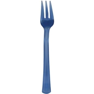 Club Pack of 144 Transparent Blue Premium Heavy-Duty Plastic Mini Party Forks - All