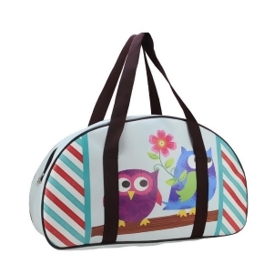20 Decorative Owl Friends and Flower Design Travel Bag/Purse with Handles - All