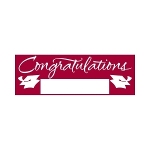 Pack of 6 Graduation Burgundy and White Giant Party Banners 60 - All