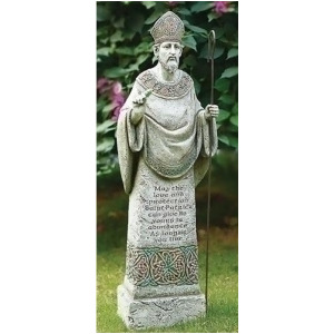 26.5 Joseph's Studio Saint Patrick with Irish Prayer Religous Outdoor Garden Statue - All