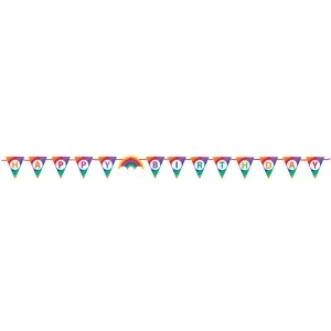 Pack of 6 Decorative Rainbow Fun Happy Birthday Flag Banners - All