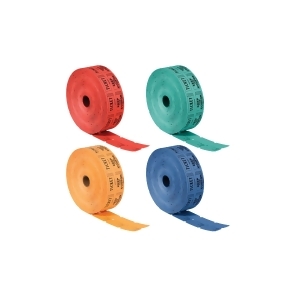 Pack of 4 Red Blue Orange and Green 50/50 Raffle Decorative Party Ticket Rolls - All