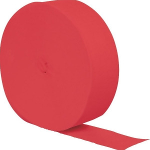 Club Pack of 12 Coral Pink Red Crepe Paper Party Streamers 81' - All