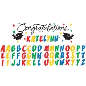 Pack of 6 Black Giant Plastic Party Banners With Alphabet Stickers 60 - All