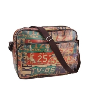 15 Decorative Vintage-Style License Plate Design Crossbody Bag/Purse with Strap - All