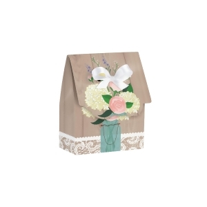 Club Pack of 72 Country Rustic Wedding Party Favor Treat Bags with White Bows 5.5 - All