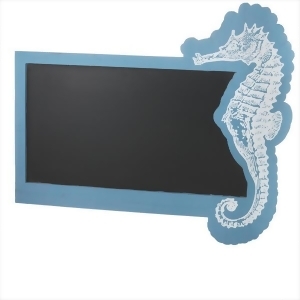 31.5 Ocean Blue and Ivory White Seahorse Chalkboard Wall Decoration - All