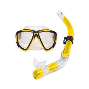 Yellow Kona Pro Teen or Adult Scuba Mask and Snorkel Dive Set - All